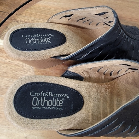 Croft & Barrow Ortholite Gesso Wedge Sandals Size 6 - Picture 12 of 17